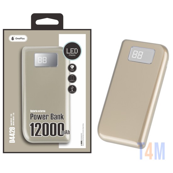 POWER BANK MTK  D4429 ECLIPSE,12000MAH DORADO